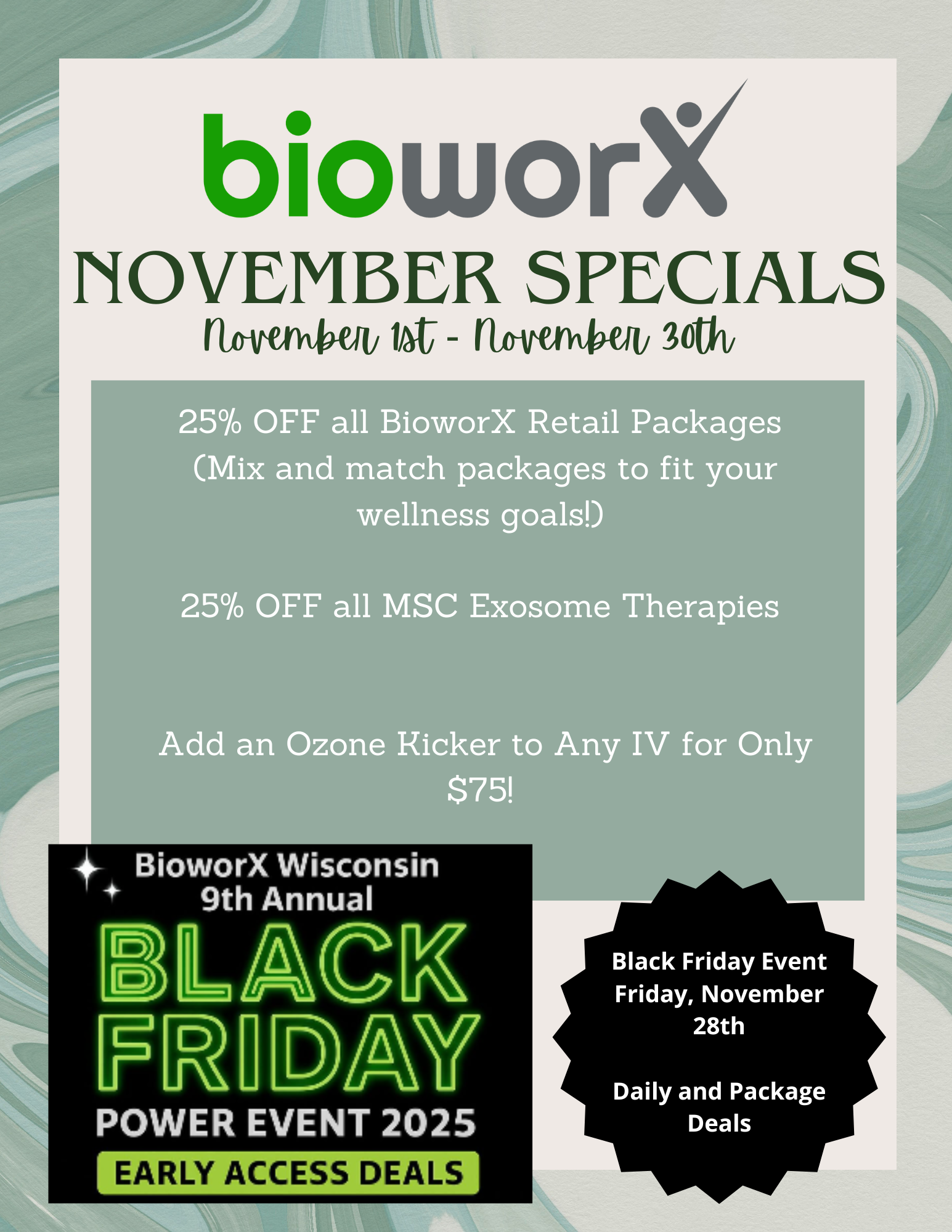 November Monthly Specials