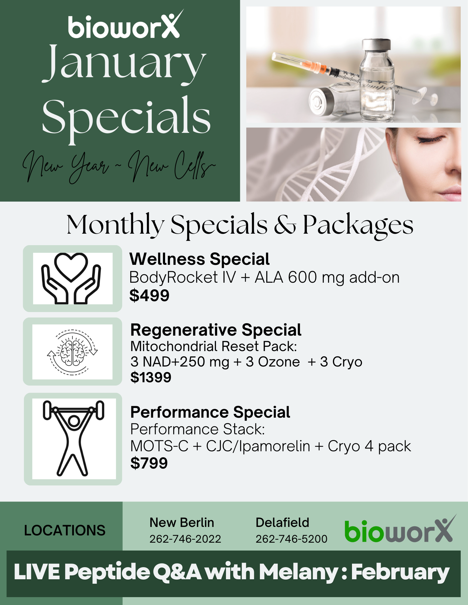 December Monthly Specials